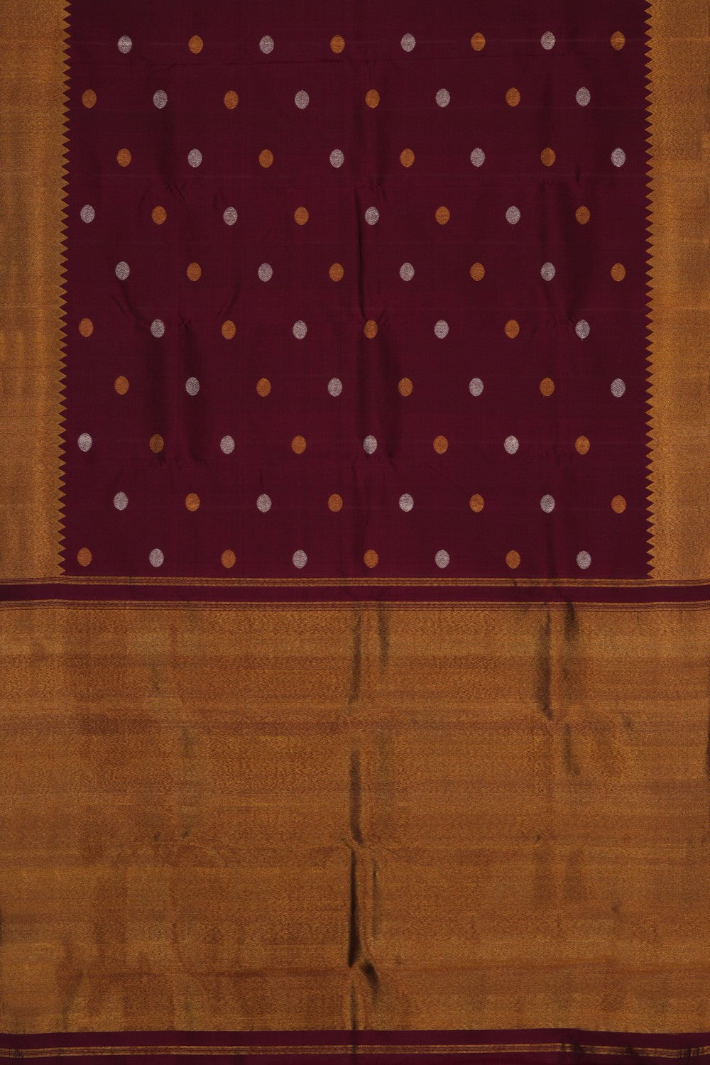 Image of Kanchipuram Silk Maroon Saree
